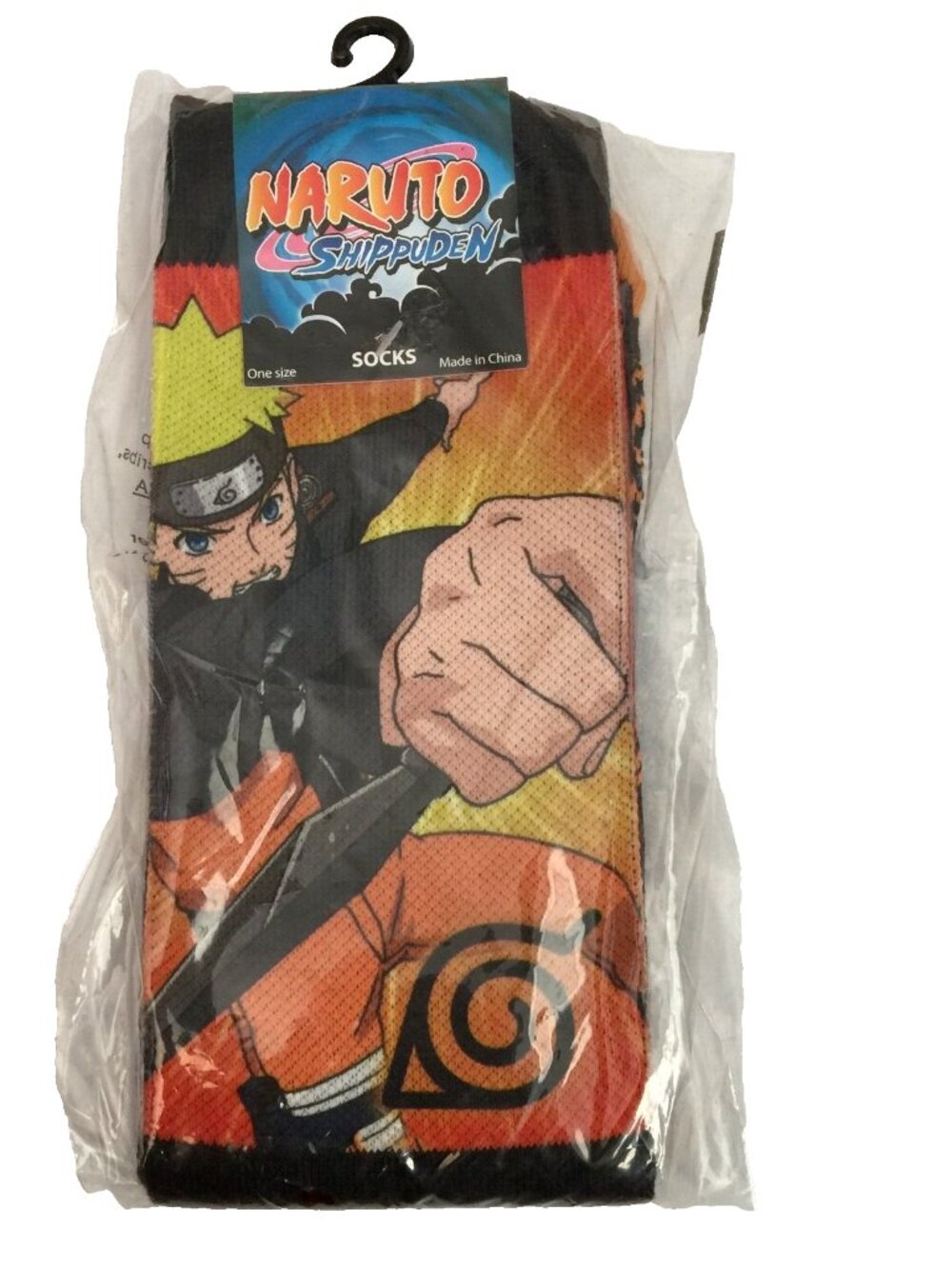 RIPPLE JUNCTION NARUTO SHIPPUDEN JAPANESE MANGA ANIME CREW SOCKS MENS ONE SIZE